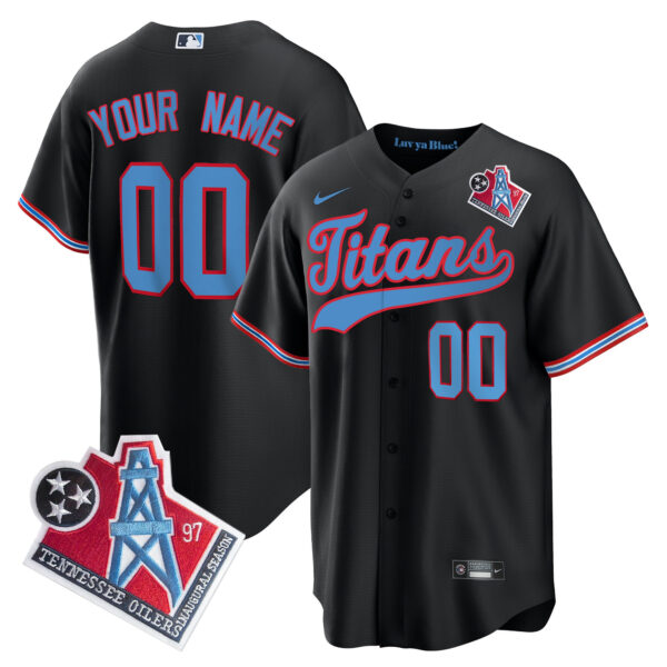 Titans 1997 Throwback Limited Cool Base Custom Jersey - All Stitched - Image 5