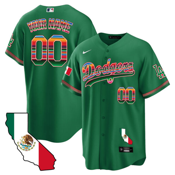 Dodgers Mexico California Map Cool Base Custom Jersey - All Stitched - Image 5