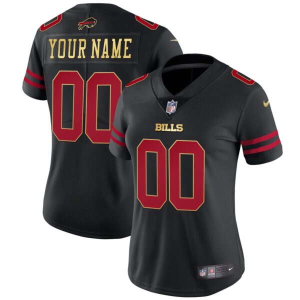 Bills Gold and Split Custom Name and Number - All Stitched - Image 10