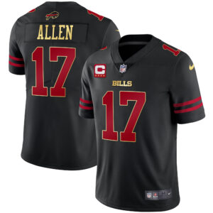 Men's Bills Black Gold & Royal Gold Vapor Jersey - All Stitched