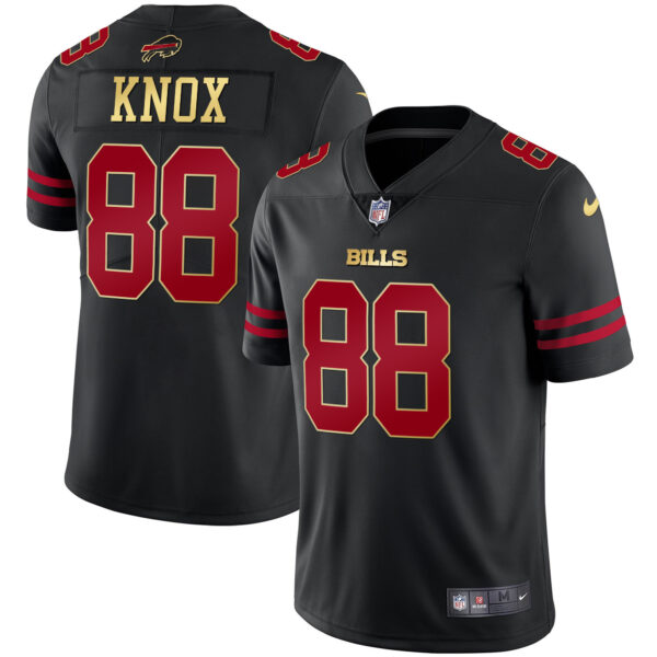 Men's Bills Black Gold & Royal Gold Vapor Jersey - All Stitched - Image 4