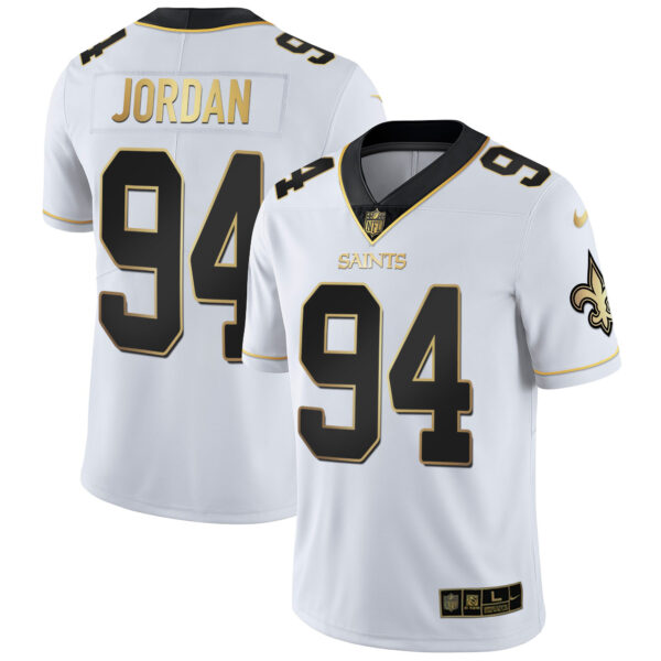 New Orleans Saints Vapor Untouchable White Gold Limited Player Jersey - All Stitched - Image 2