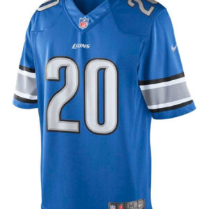 Barry Sanders Detroit Lions Home Blue Jersey - All Stitched