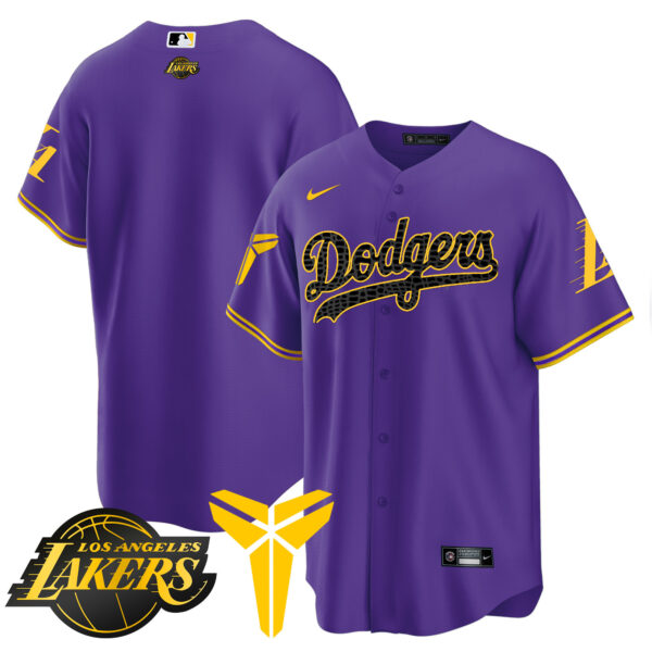 Men's Dodgers Cool Base Mamba Jersey V2 - All Stitched - Image 40