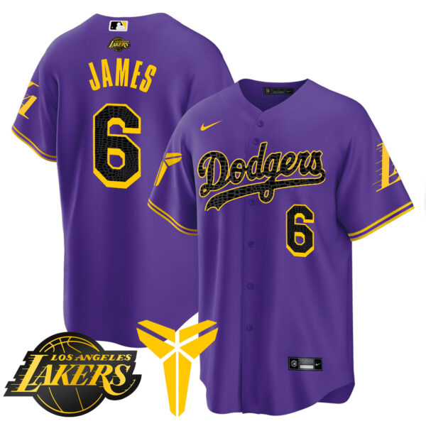 Men's Dodgers Cool Base Mamba Jersey V2 - All Stitched - Image 38