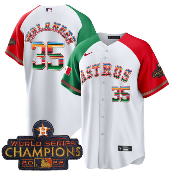 Youth's Astros Mexico Cool Base Limited Jersey - All Stitched - Image 45
