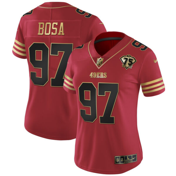 Women's 49ers 2023 Vapor Gold Limited Jersey - All Stitched - Image 17