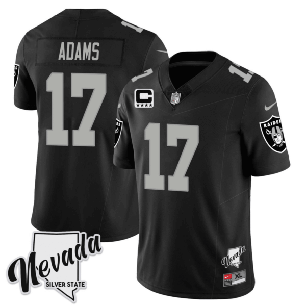 Men’s Raiders 2023 Nevada Silver State Patch Vapor Jersey – All Stitched