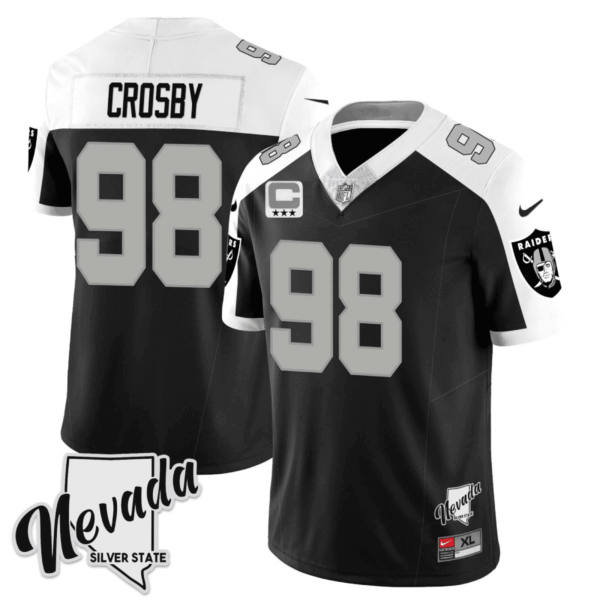 Men’s Raiders 2023 Nevada Silver State Patch Vapor Jersey – All Stitched - Image 13
