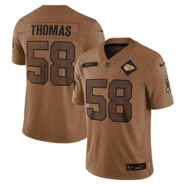 Kansas City Chiefs 2023 Salute To Service Limited Jersey - Brown - Image 3