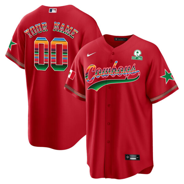 Cowboys Baseball Mexico Custom Jersey - All Stitched - Image 4
