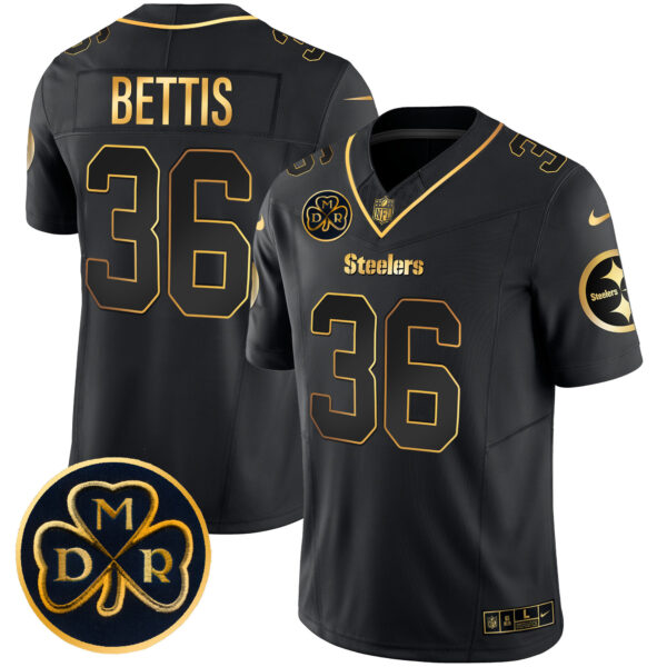 Men's Steelers DMR Patch Gold Vapor Limited Jersey - All Stitched - Image 21