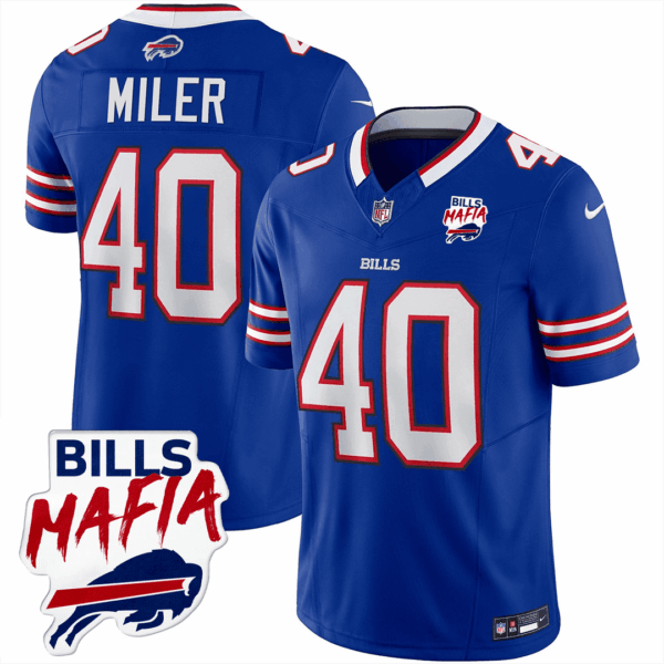 Men’s Buffalo Bills Bills Mafia Patch Limited Jersey - All Stitched - Image 9