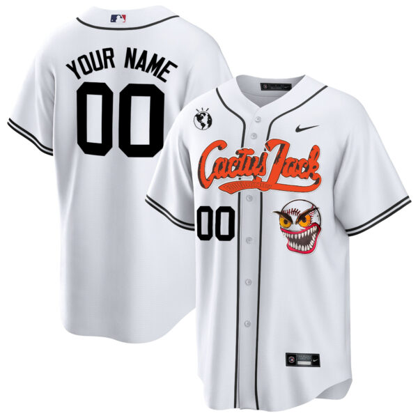 Houston Astros Cactus Jack Cool Base Custom Jersey - Stitched - Image 2