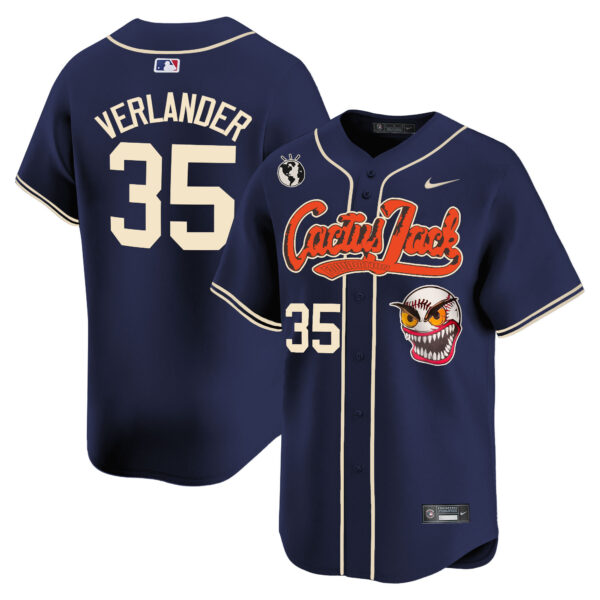 Men's Houston Astros Cactus Jack Vapor Premier Limited Jersey - Stitched - Image 43
