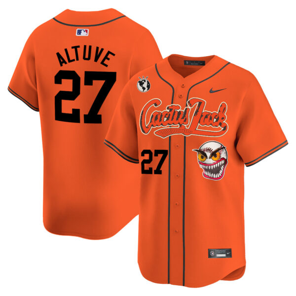 Men's Houston Astros Cactus Jack Vapor Premier Limited Jersey - Stitched - Image 32