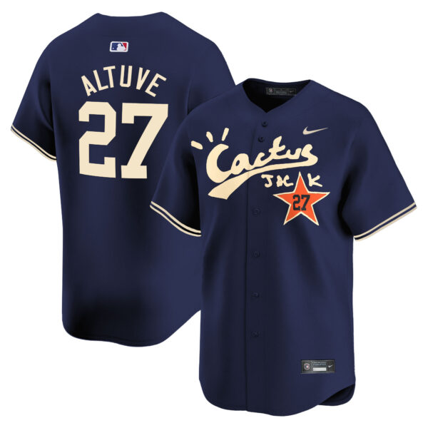 Men's Houston Astros Cactus Jack Vapor Premier Limited Jersey V2 - Stitched - Image 41