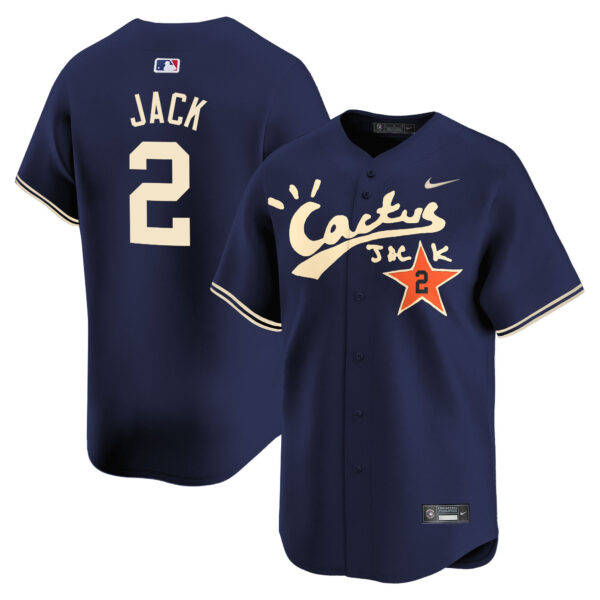 Men's Houston Astros Cactus Jack Vapor Premier Limited Jersey V2 - Stitched - Image 38