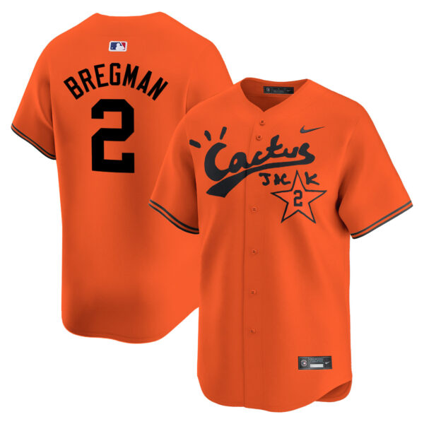 Men's Houston Astros Cactus Jack Vapor Premier Limited Jersey V2 - Stitched - Image 31