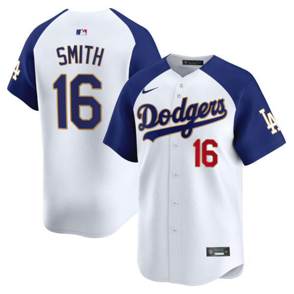 Men's Los Angeles Dodgers Gold Trim Vapor Premier Limited Jersey - All Stitched - Image 25