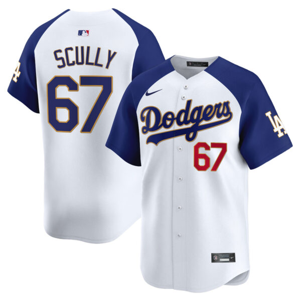 Men's Los Angeles Dodgers Gold Trim Vapor Premier Limited Jersey - All Stitched - Image 24