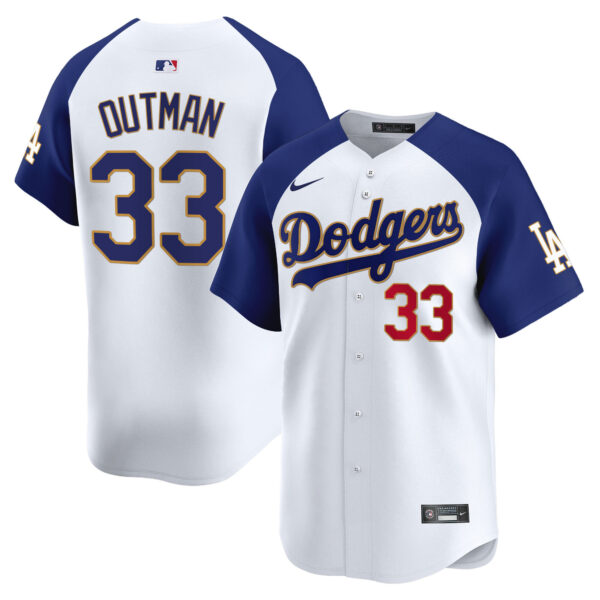 Men's Los Angeles Dodgers Gold Trim Vapor Premier Limited Jersey - All Stitched - Image 28