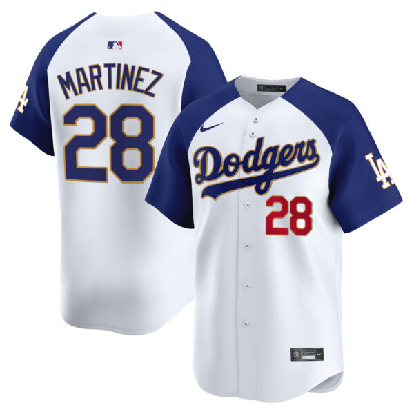 Men's Los Angeles Dodgers Gold Trim Vapor Premier Limited Jersey - All Stitched - Image 26