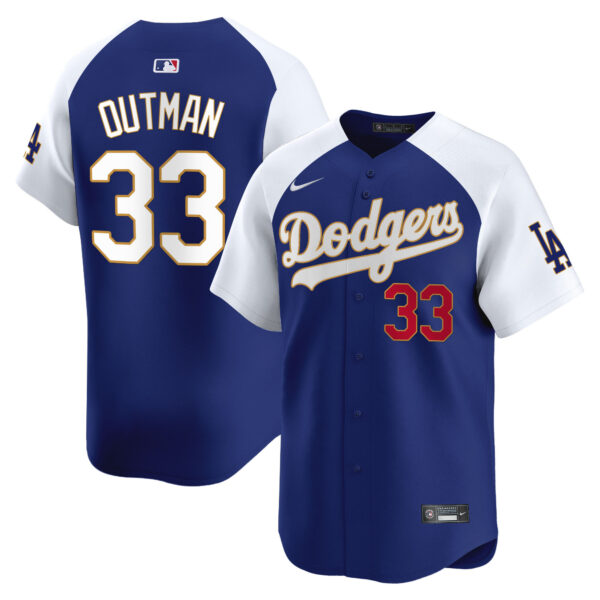Men's Los Angeles Dodgers Gold Trim Vapor Premier Limited Jersey - All Stitched - Image 38