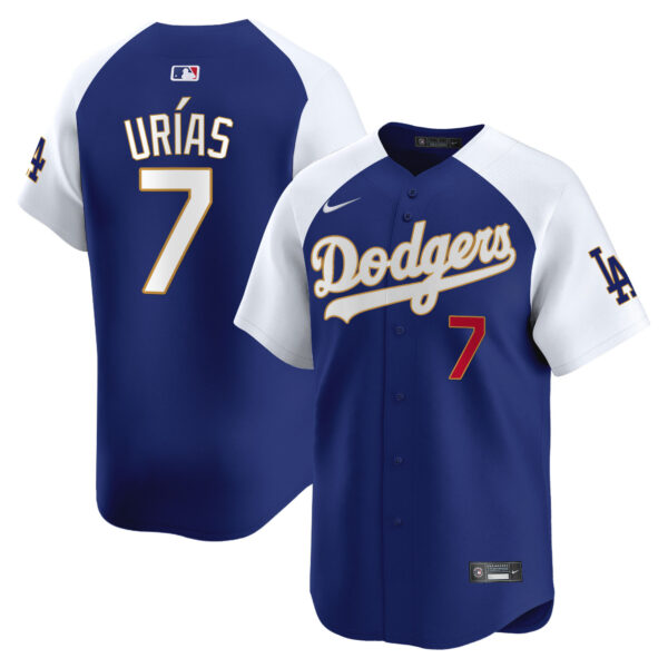 Men's Los Angeles Dodgers Gold Trim Vapor Premier Limited Jersey - All Stitched - Image 39