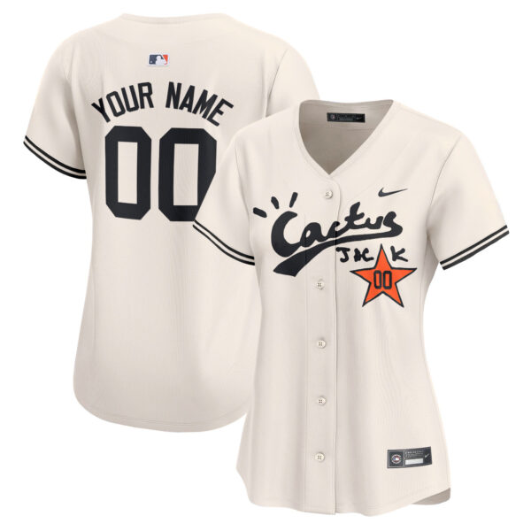 Houston Astros Cactus Jack Vapor Premier Limited Custom Jersey V2 - Stitched - Image 6