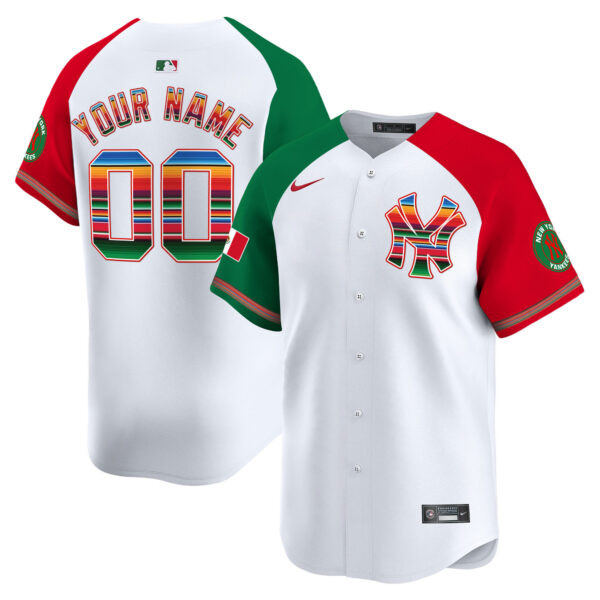 New York Yankees Mexico Vapor Premier Limited Custom Jersey - All Stitched - Image 6