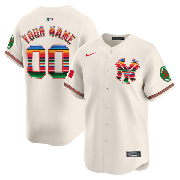 New York Yankees Mexico Vapor Premier Limited Custom Jersey - All Stitched - Image 3