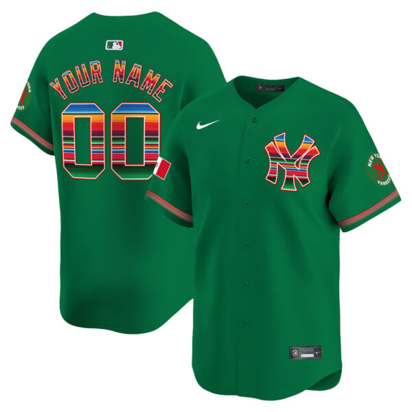 New York Yankees Mexico Vapor Premier Limited Custom Jersey - All Stitched - Image 4