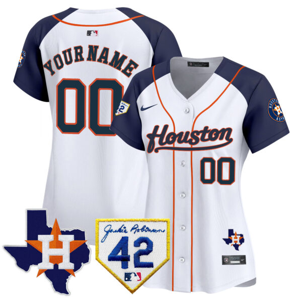 Houston Astros 2024 Jackie Robinson Patch Vapor Premier Limited Custom Jersey - All Stitched - Image 10