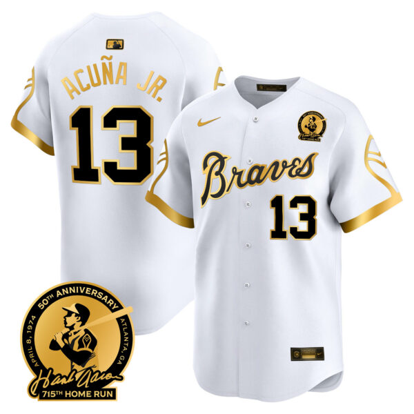 Men's Atlanta Braves Throwback 1974 - 1982 Vapor Premier Limited Jersey - All Stitched - Image 10