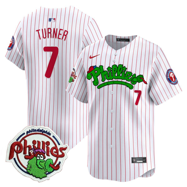Youth's Phillies Phanatic Patch Vapor Premier Limited Jersey V2 - All Stitched - Image 31