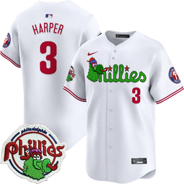 Men's Phillies Phanatic Patch Vapor Premier Limited Jersey V3 - All Stitched - Image 4