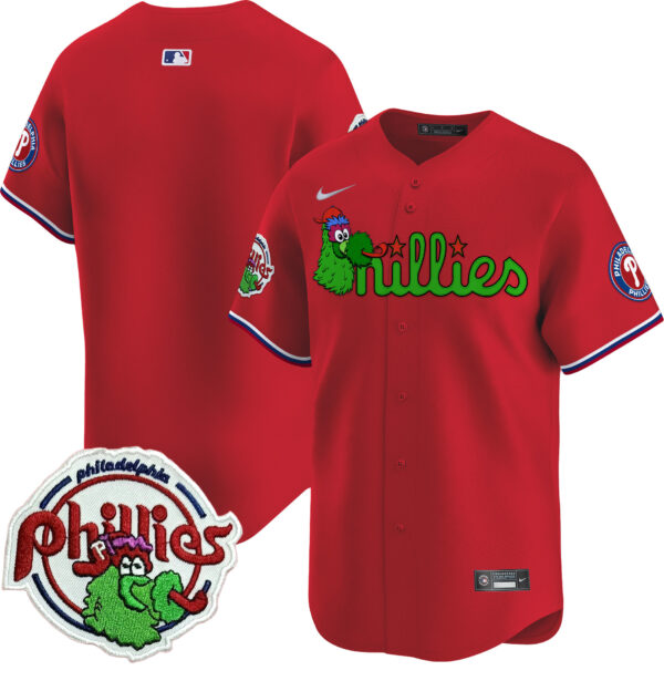 Men's Phillies Phanatic Patch Vapor Premier Limited Jersey V3 - All Stitched - Image 52
