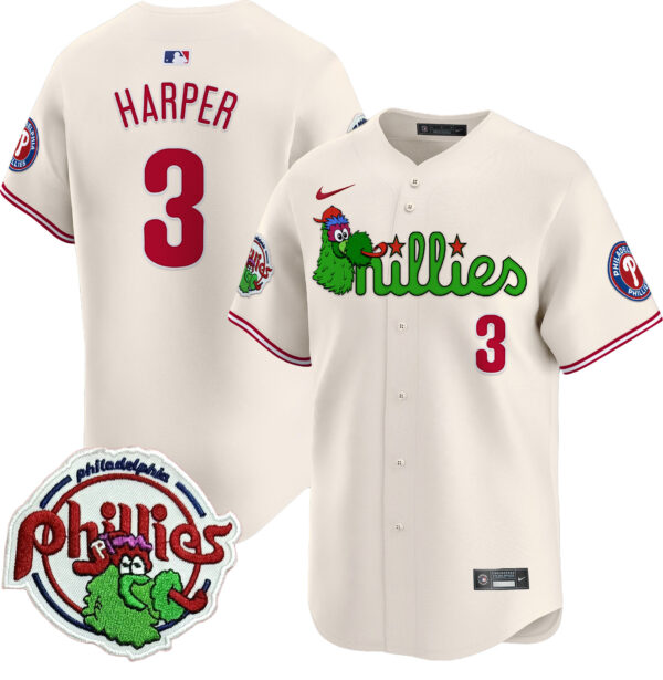 Men's Phillies Phanatic Patch Vapor Premier Limited Jersey V3 - All Stitched - Image 23