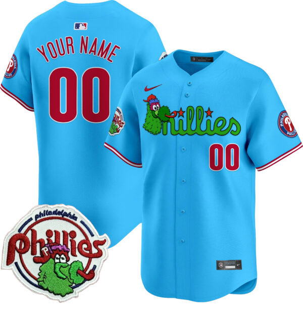 Phillies Phanatic Patch Vapor Premier Limited Custom Jersey V3 - All Stitched - Image 6