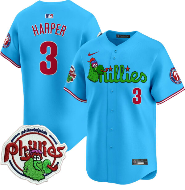 Men's Phillies Phanatic Patch Vapor Premier Limited Jersey V3 - All Stitched - Image 53