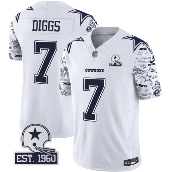Men's Cowboys Pattern Style Vapor Limited Jersey - All Stitched - Image 16