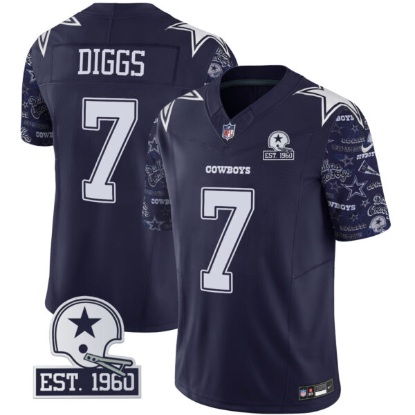 Men's Cowboys Pattern Style Vapor Limited Jersey - All Stitched - Image 10