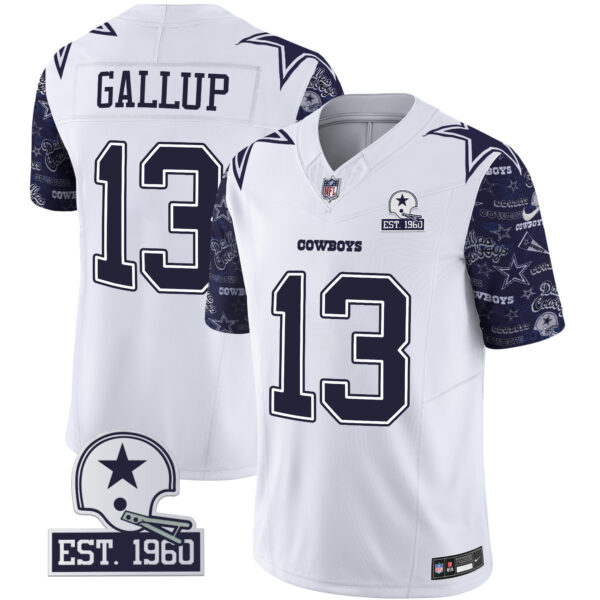 Men's Cowboys Pattern Style Vapor Limited Jersey - All Stitched - Image 23