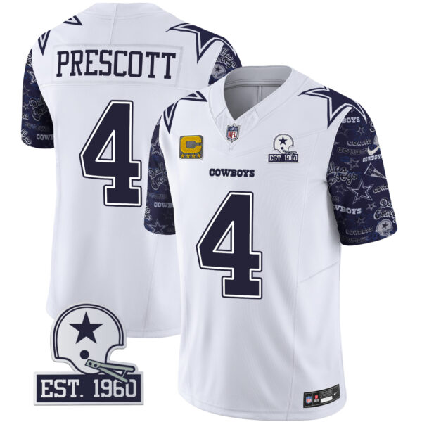 Men's Cowboys Pattern Style Vapor Limited Jersey - All Stitched - Image 20