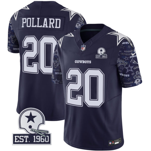 Men's Cowboys Pattern Style Vapor Limited Jersey - All Stitched - Image 12