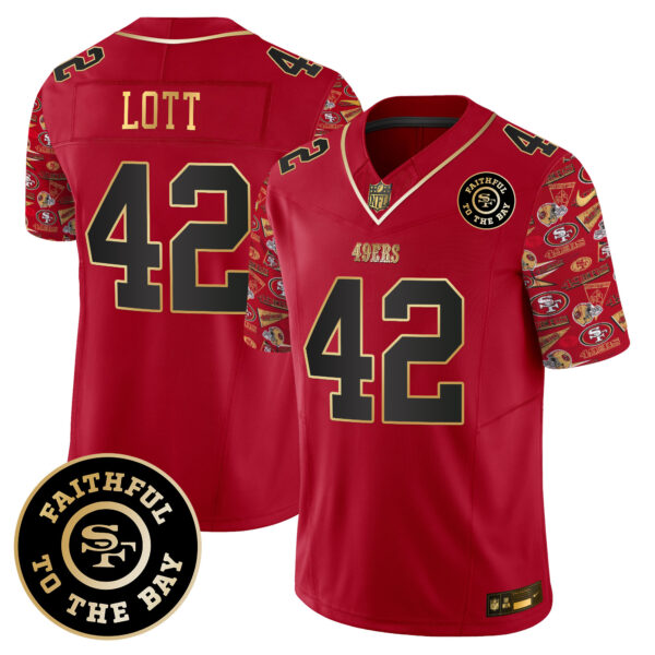 Men's 49ers Pattern Style Vapor Limited Jersey - All Stitched - Image 9