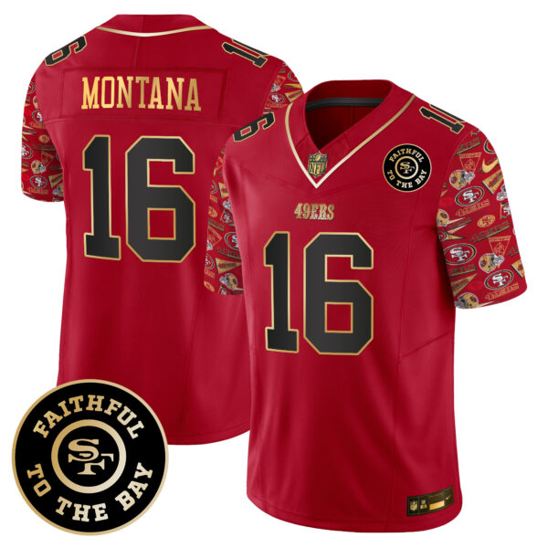 Men's 49ers Pattern Style Vapor Limited Jersey - All Stitched - Image 8
