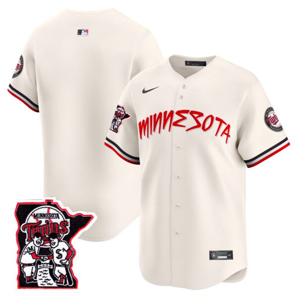Men's Minnesota Twins Shaking Hands Patch Vapor Premier Limited Jersey - All Stitched - Image 6