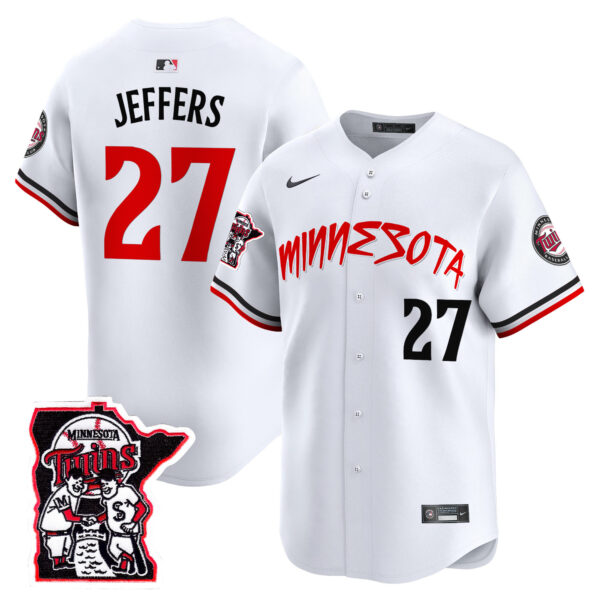 Men's Minnesota Twins Shaking Hands Patch Vapor Premier Limited Jersey - All Stitched - Image 20